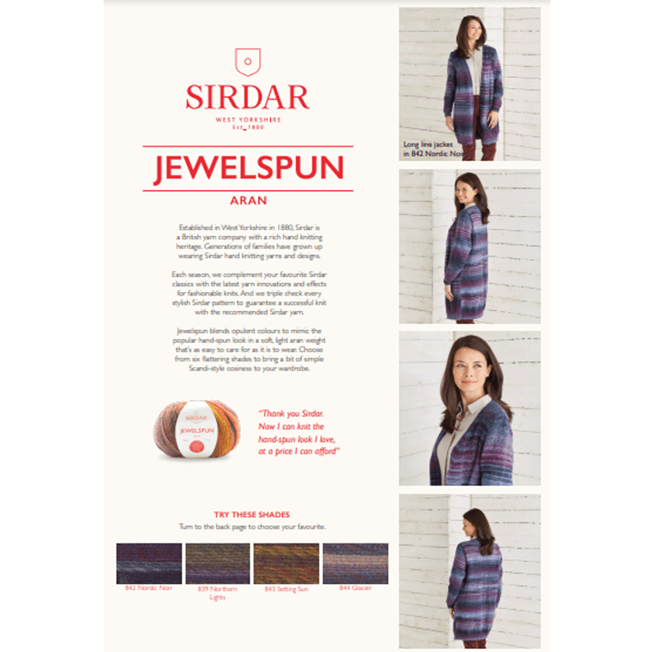 Sirdar Jacket Knitting Pattern Leaflet 10029H 8 2__63896