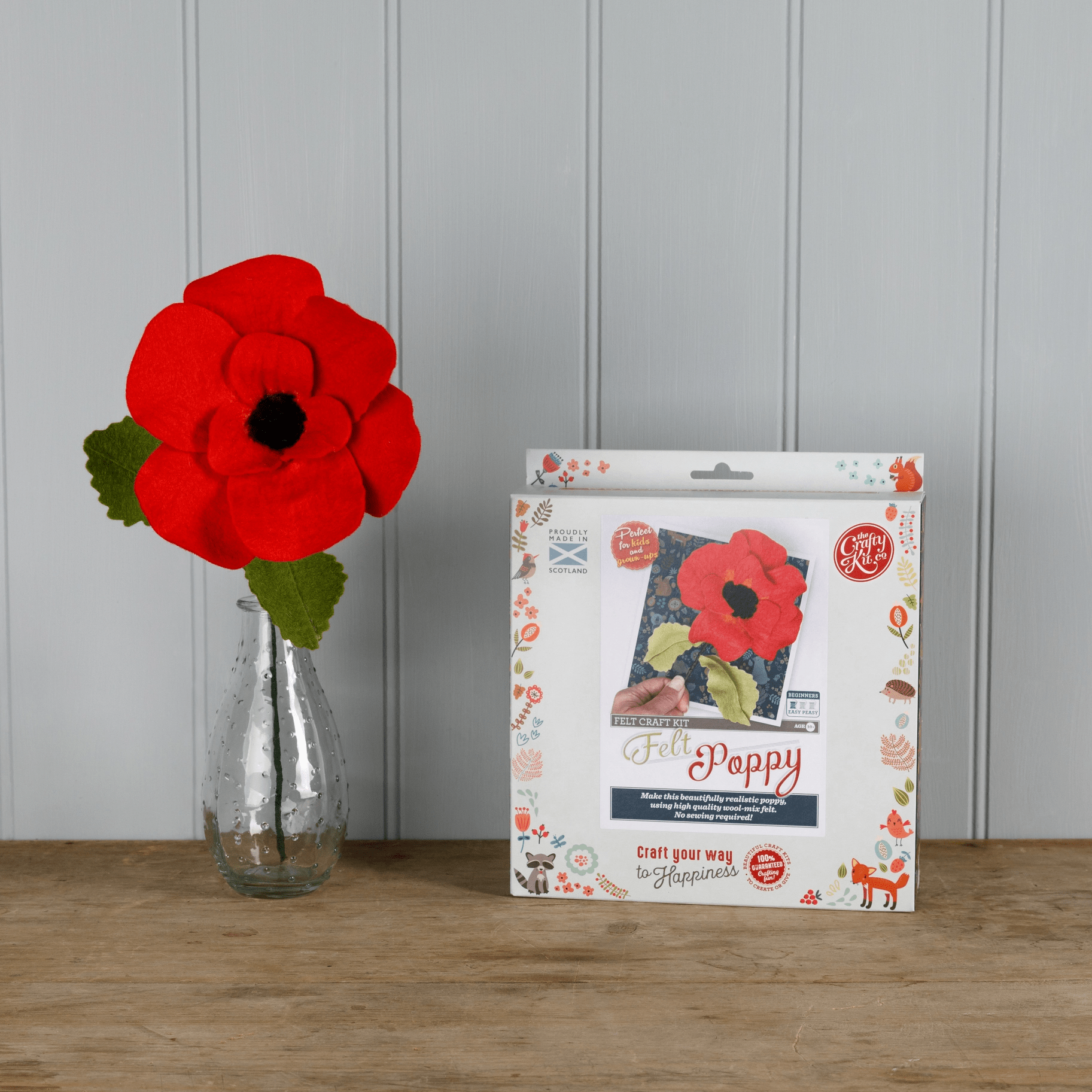 Felt Poppy Flower Craft Kit