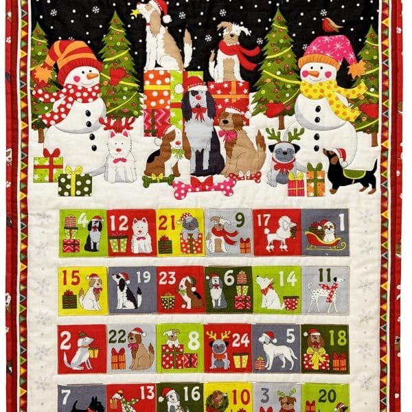 Makower Christmas Panels Yappy Advent Calendar 2368/1