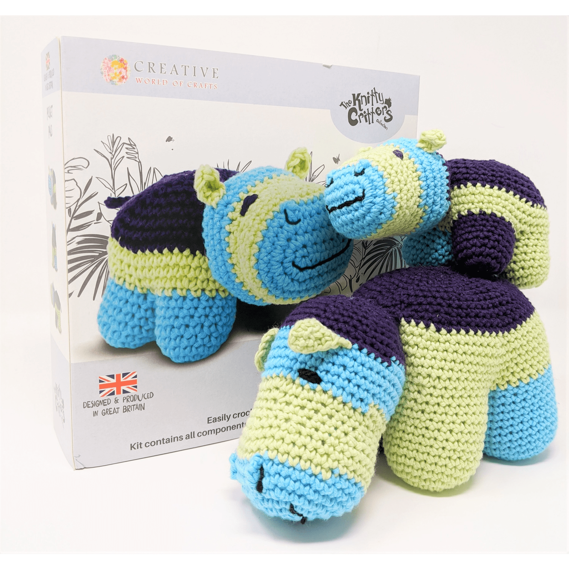 Knitty Critters – Pocket Pal – Paisley Potamus Amigurumi Kit