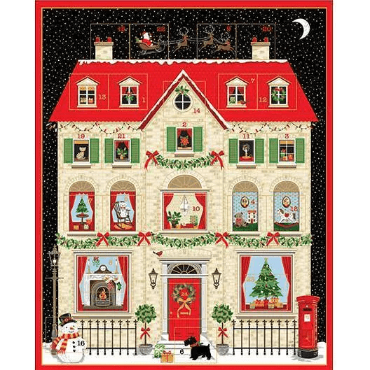 Makower Christmas Panels House Advent 2133/1