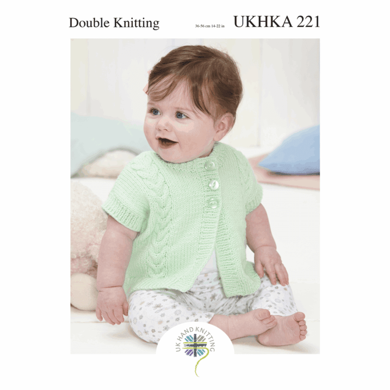 UKHKA Cardigans & Waistcoats Knitting Pattern Leaflet UKHKA 221