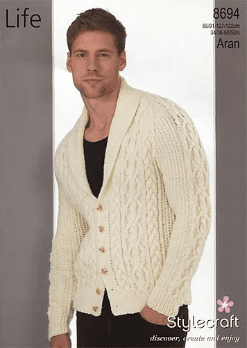 Stylecraft Cardigan Knitting Pattern Leaflet 8694