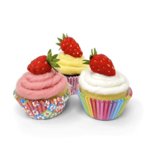 Strawberry Cupcakes Needle Felting Craft Kit