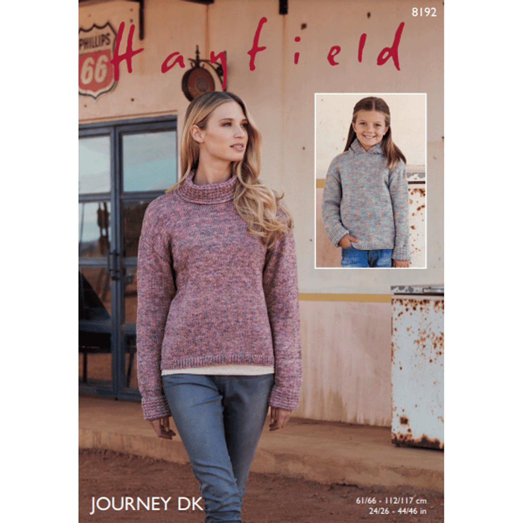 Hayfield Sweater Knitting Pattern Leaflet 8192