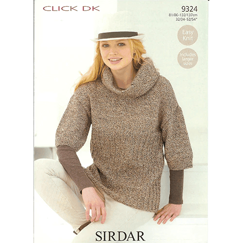 Sirdar Sweater Knitting Pattern Leaflet 9324