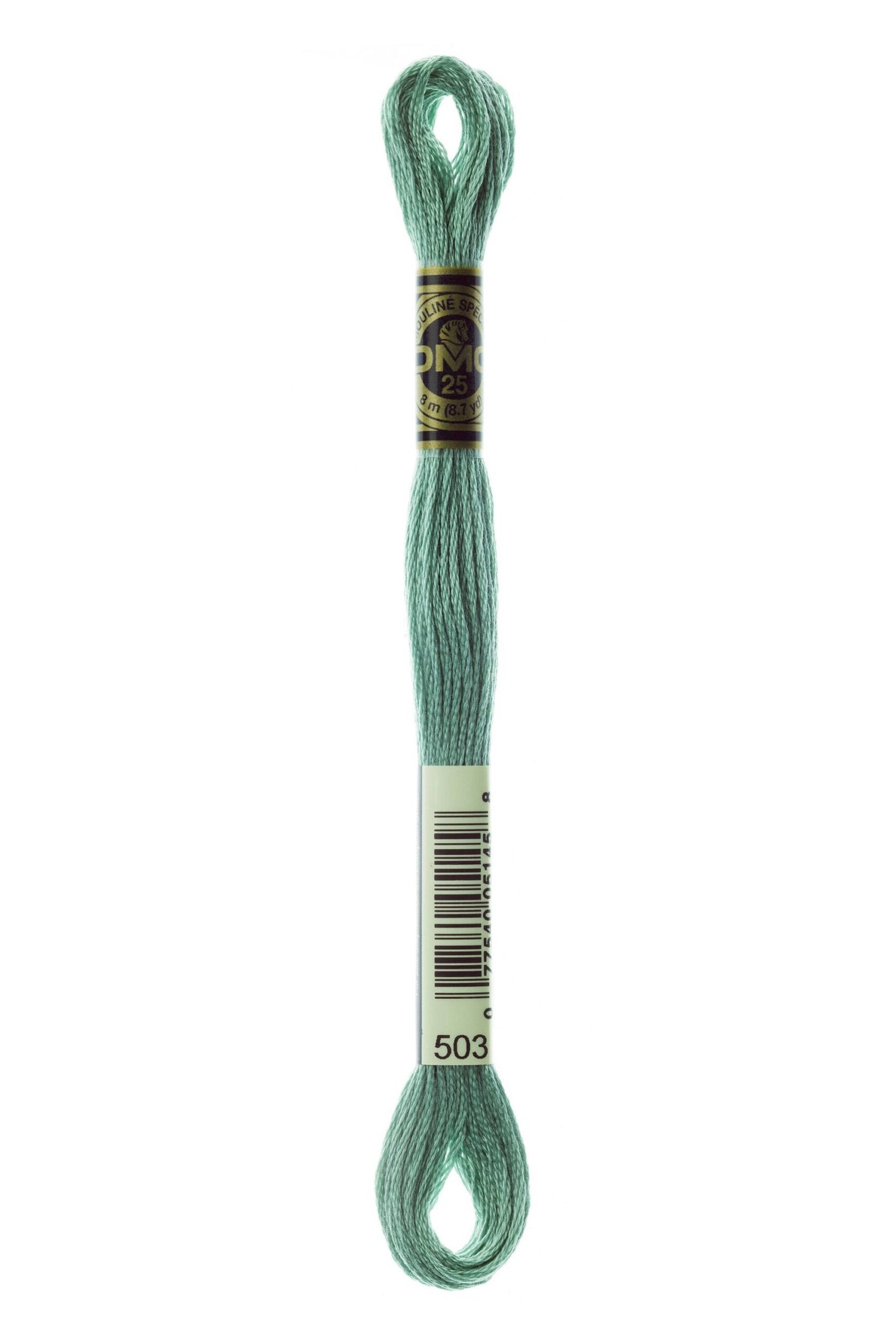DMC Mouliné Special Cotton Thread 503 Medium Blue Green 6 DMC Mouliné Special Cotton Thread 503 Medium Blue Green
