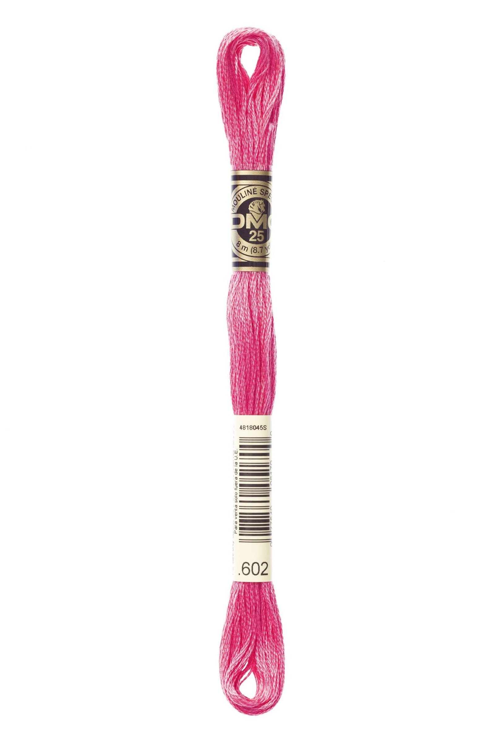 DMC Mouliné Special Cotton Thread 602 Medium Cranberry 6 DMC Mouliné Special Cotton Thread 602 Medium Cranberry