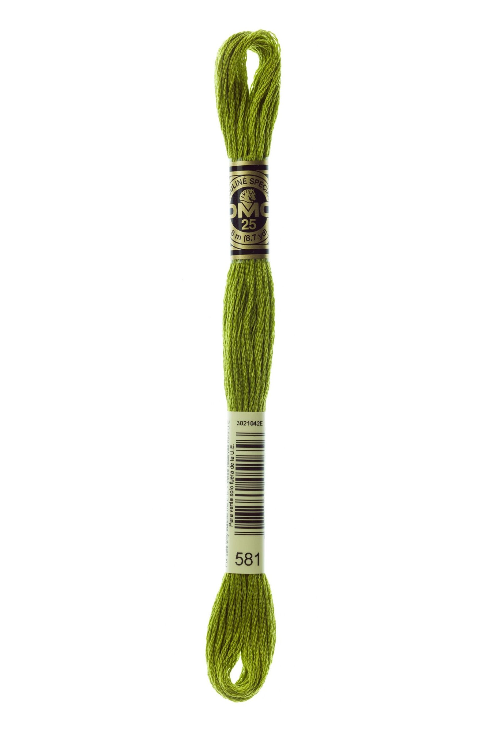 DMC Mouliné Special Cotton Thread 581 Moss Green 6 DMC Mouliné Special Cotton Thread 581 Moss Green
