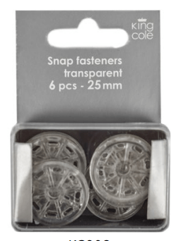 Transparent Snap Fasteners – 22mm