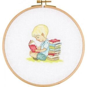 Bookworm Boy – Cross Stitch Kit