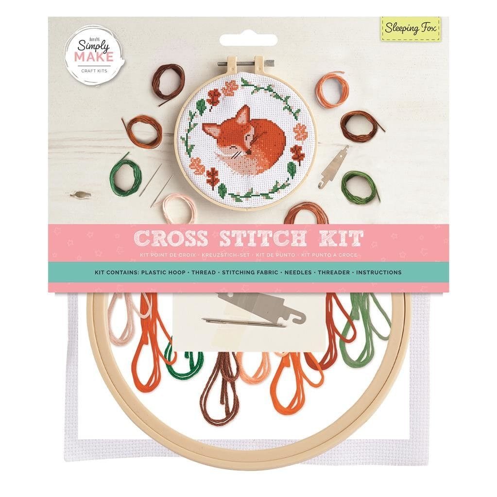 Simply Make – Cross Stitch Kit – Sleeping Fox