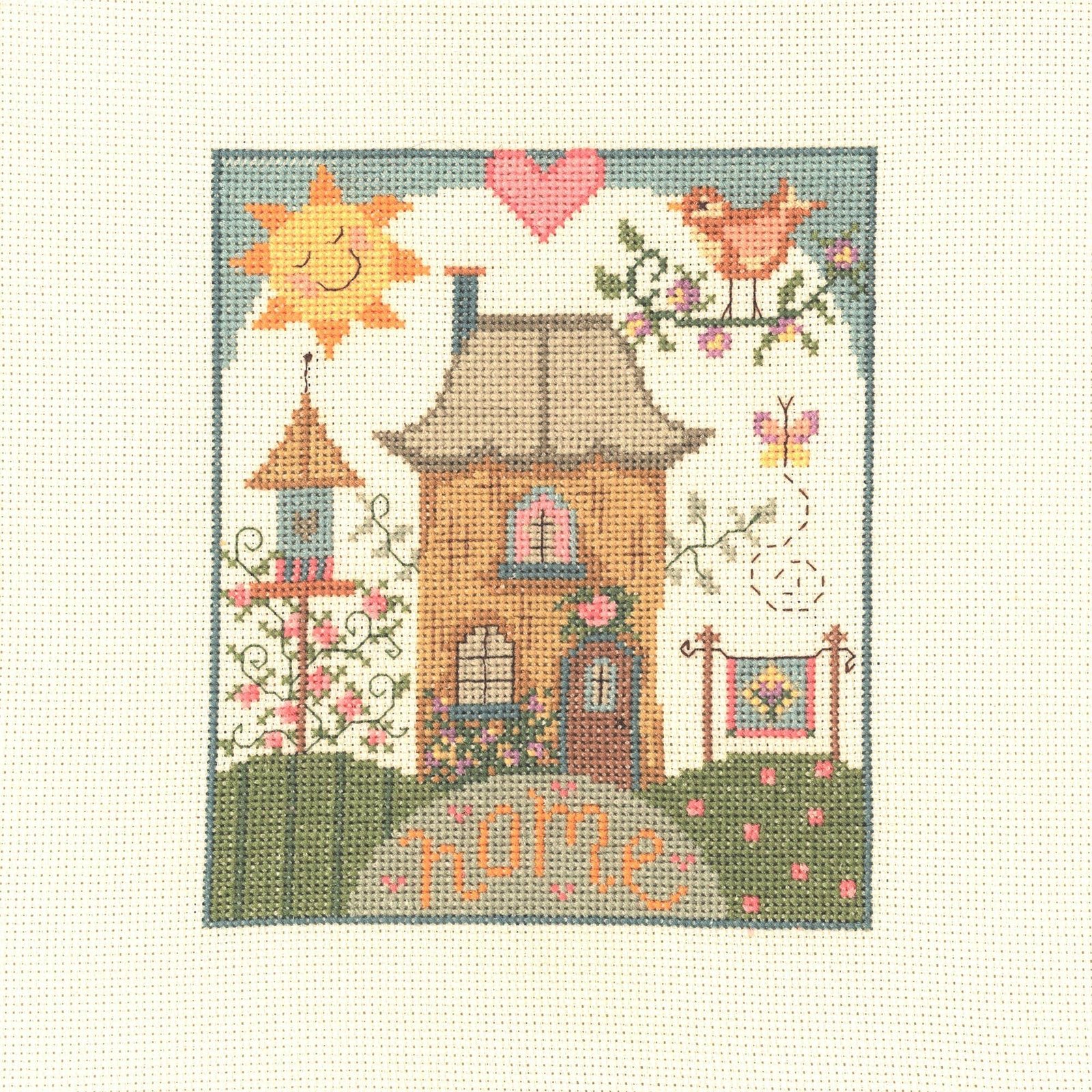 Folk Art – Home Sweet Home – Cross Stitch Kit