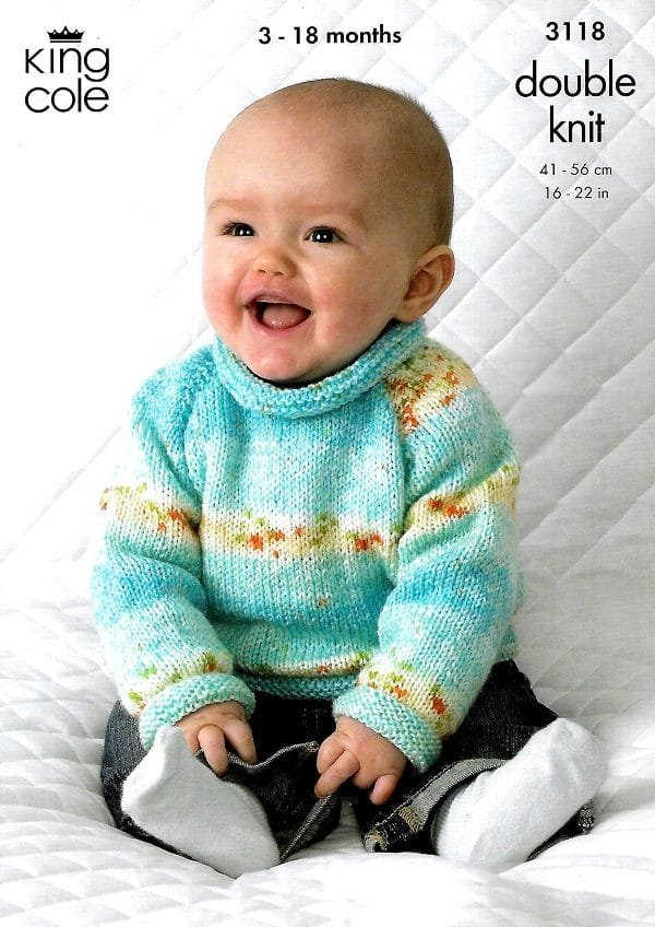 King Cole Cardigans & Sweater Knitting Pattern Leaflet 3118