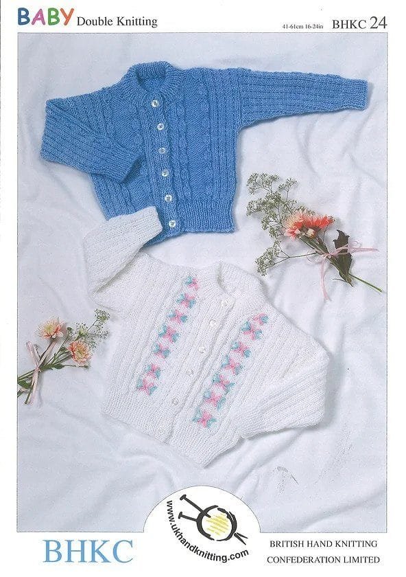 UKHKA Cardigan Knitting Pattern Leaflet UKHKA 24