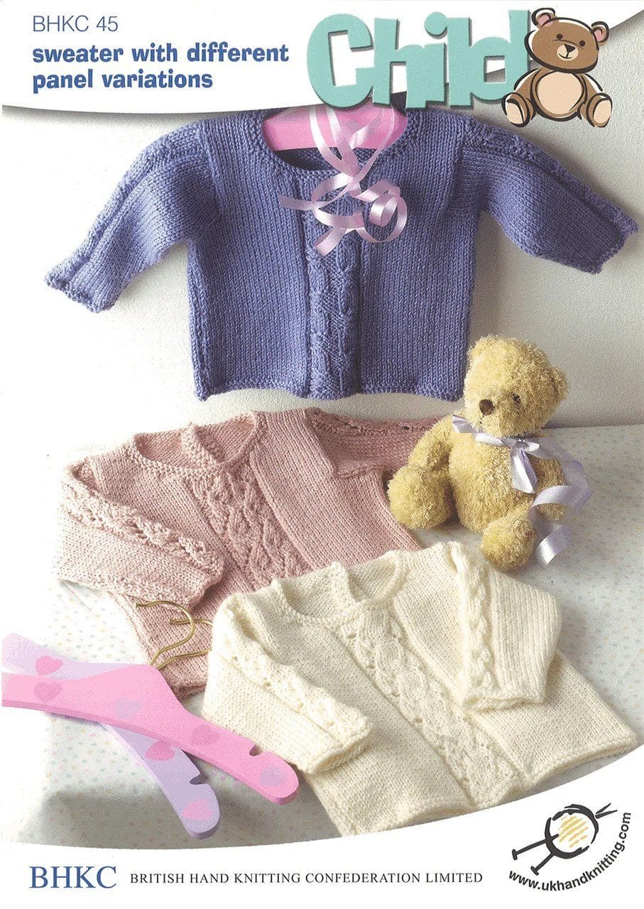 UKHKA Sweater Knitting Pattern Leaflet UKHKA 45