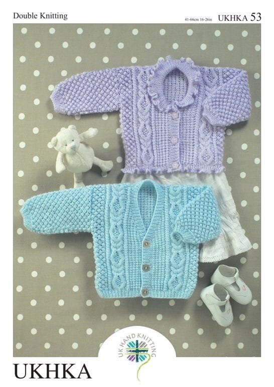 UKHKA Cardigans Knitting Pattern Leaflet UKHKA 53