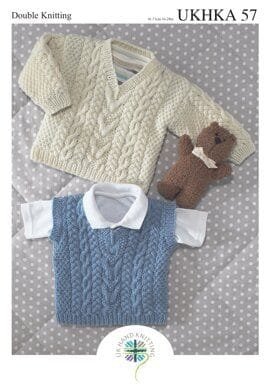 UKHKA Sweater & Slipove Knitting Pattern Leaflet UKHKA 57