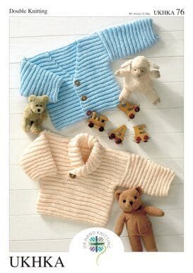 UKHKA Sweater & Cardigan Knitting Pattern Leaflet UKHKA 76