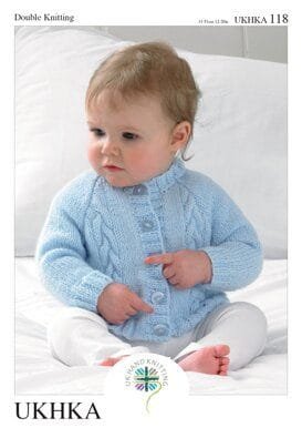 UKHKA Cardigans, Bootees & Hat Knitting Pattern Leaflet UKHKA 118