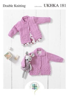 UKHKA Cardigans Knitting Pattern Leaflet UKHKA 181