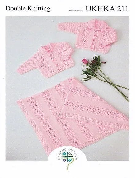 UKHKA Cardigans & Blanket Knitting Pattern Leaflet UKHKA 211