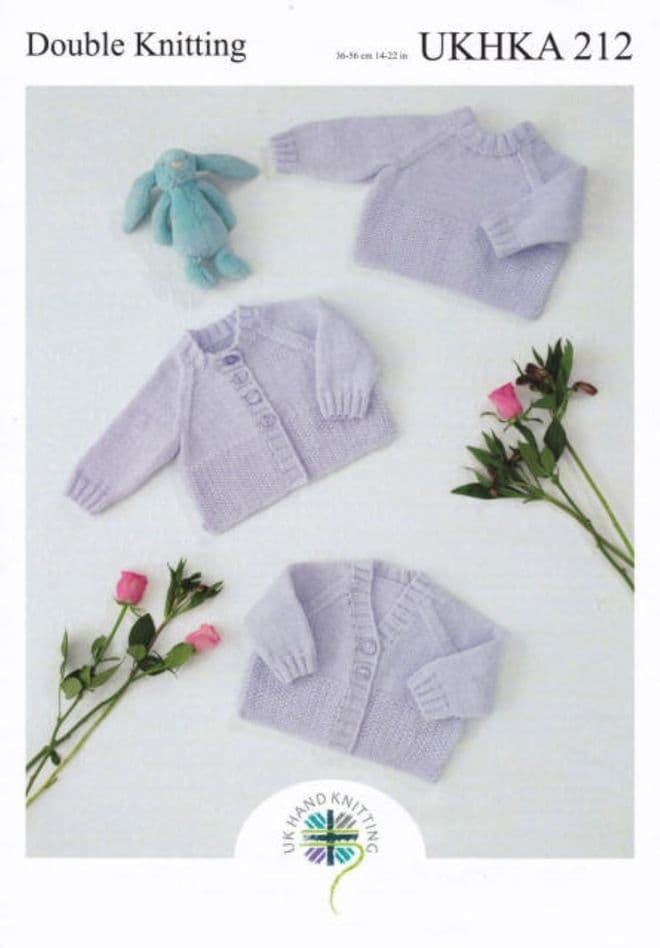 UKHKA Cardigans & jumper Knitting Pattern Leaflet UKHKA 212