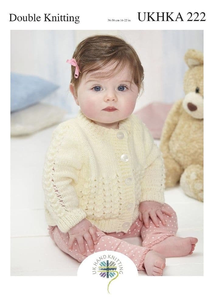 UKHKA Cardigan, Waistcoat & Sweater Knitting Pattern Leaflet UKHKA 222