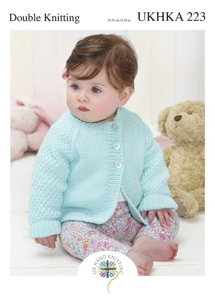 UKHKA Bolero, Cardigan, Bootees & Hat Knitting Pattern Leaflet UKHKA 223