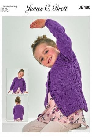 James C Brett Cardigan Knitting Pattern Leaflet JB480