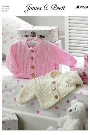 James C Brett Cardigans Knitting Pattern Leaflet JB199