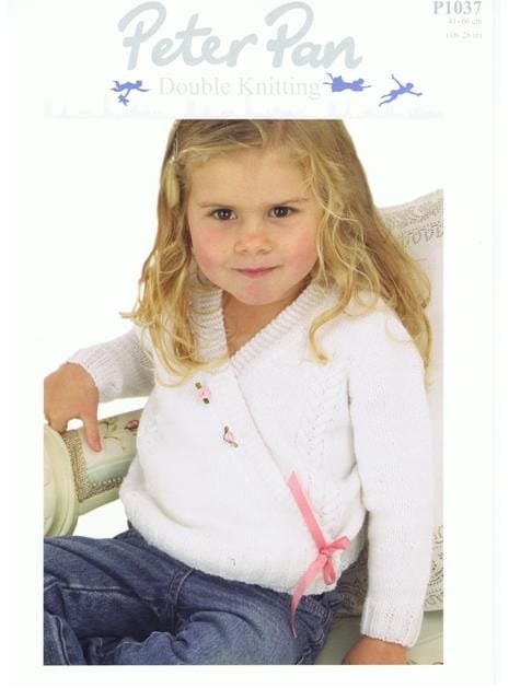 Peter Pan Crossover Cardigan Knitting Pattern Leaflet P1037