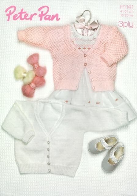 Peter Pan Cardigans Knitting Pattern Leaflet P1141