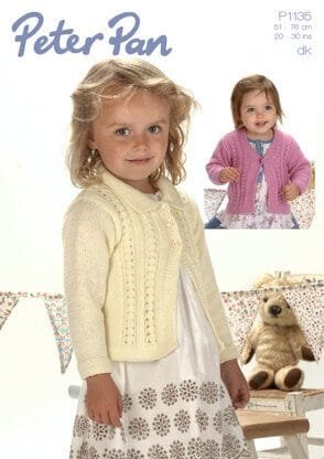 Peter Pan Cardigans Knitting Pattern Leaflet P1135