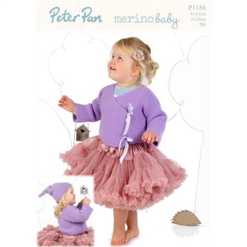 Peter Pan Garter Stitch Cardigans & Hat Knitting Pattern Leaflet P1186