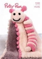 Peter Pan Bobble Edge Blanket & Caterpillar Knitting Pattern Leaflet P1302
