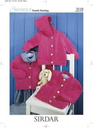 Sirdar Snuggly Cardigans Knitting Pattern Leaflet 3110
