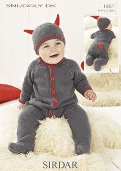 Sirdar Snuggly Devil All-in-One & Hat Knitting Pattern Leaflet 1461