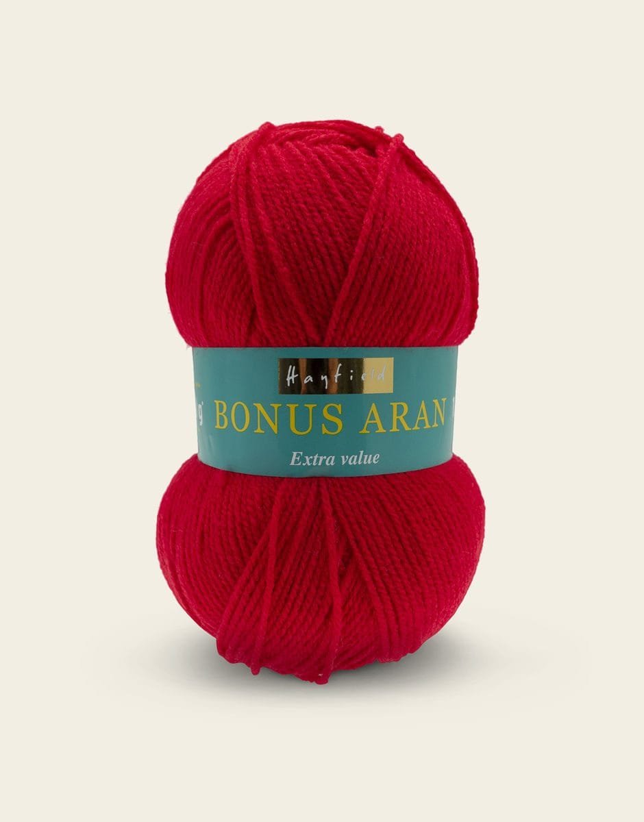 Hayfield Bonus Aran 100g – Signal Red