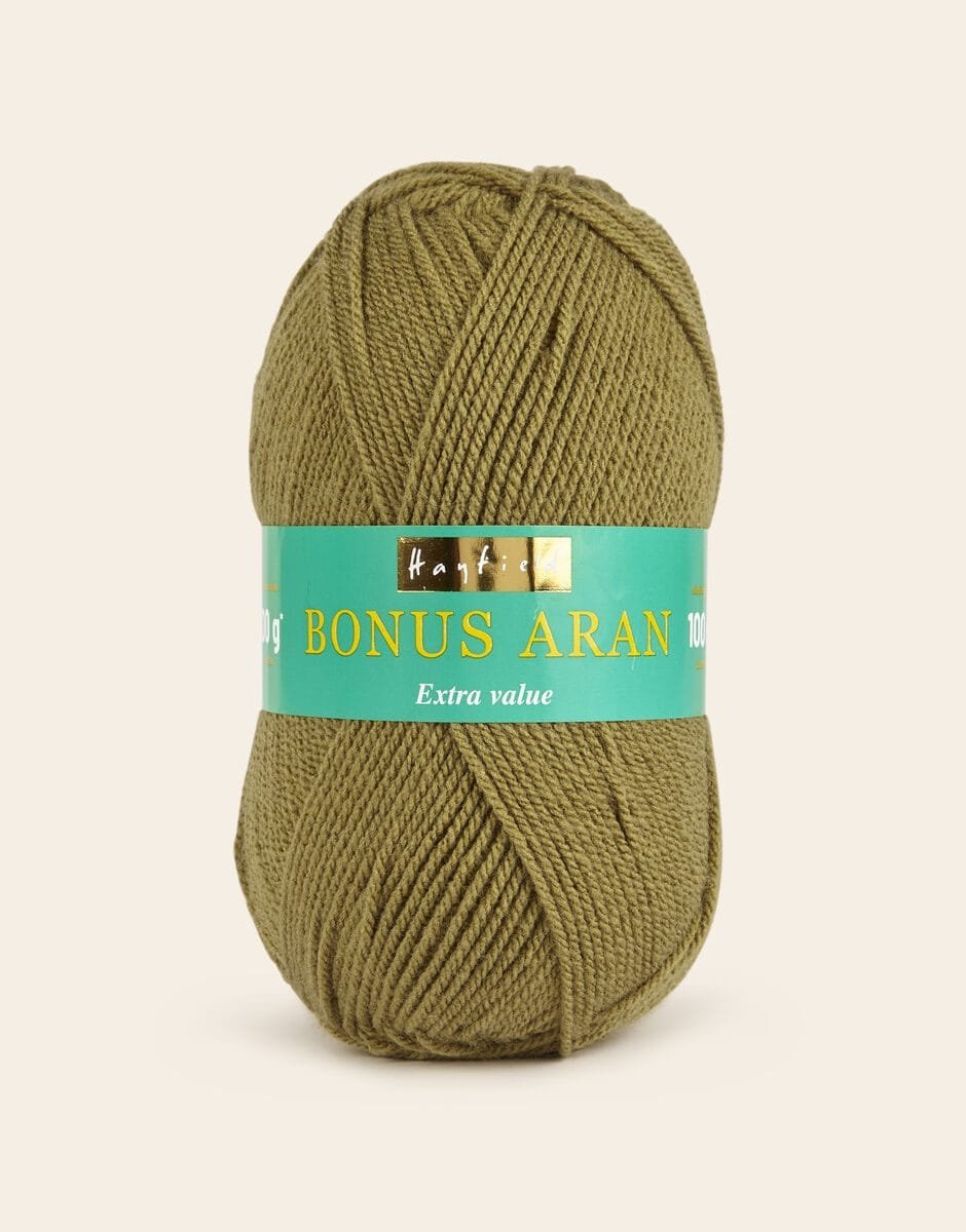 Hayfield Bonus Aran 100g – Olive Green