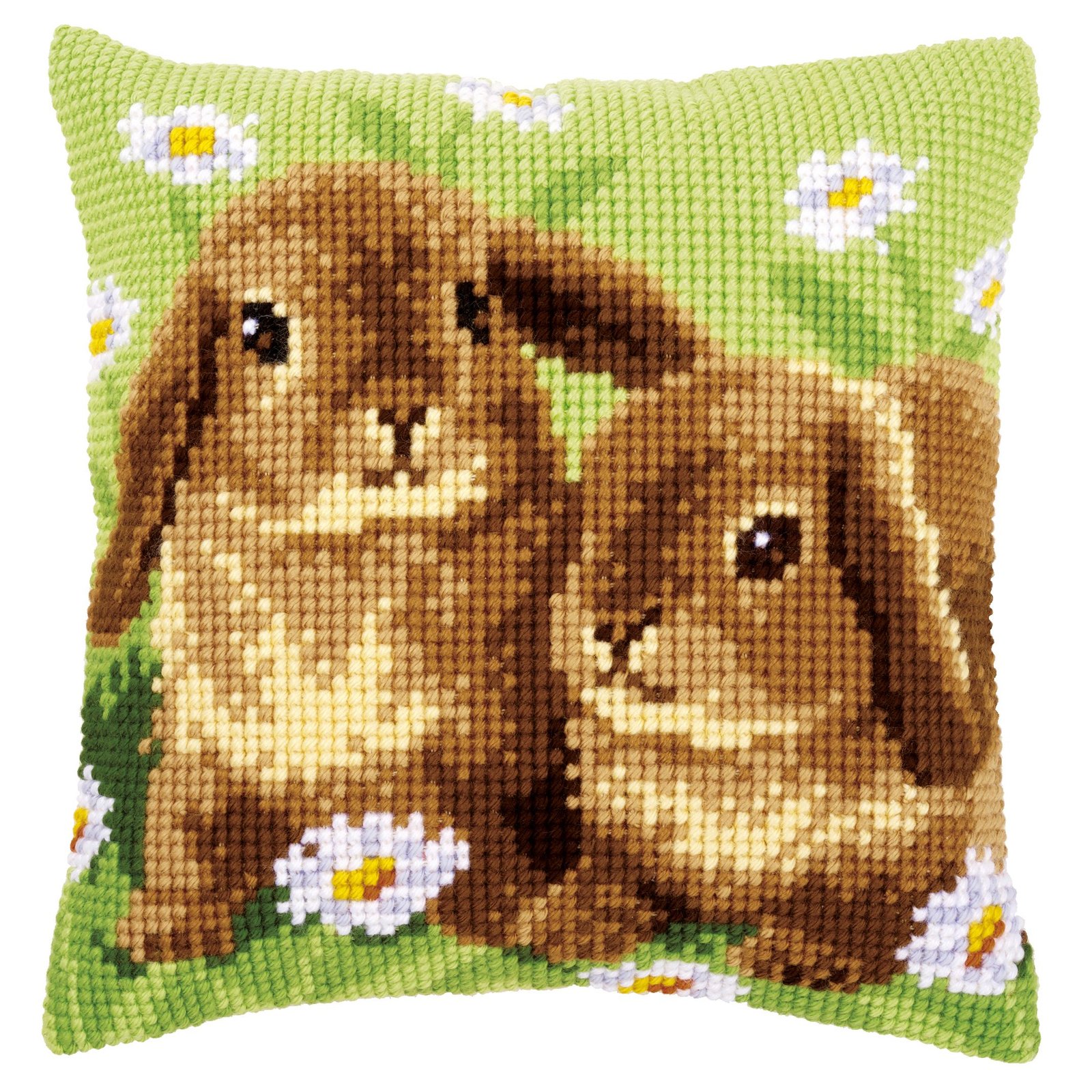 Cross Stitch Kit Cushion Two Rabbits