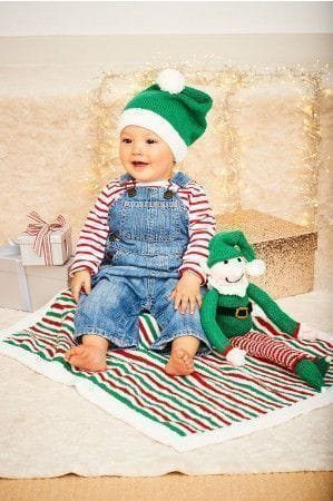 Stylecraft Buddy the Elf, Hat & Blanket Knitting Pattern Leaflet 9577