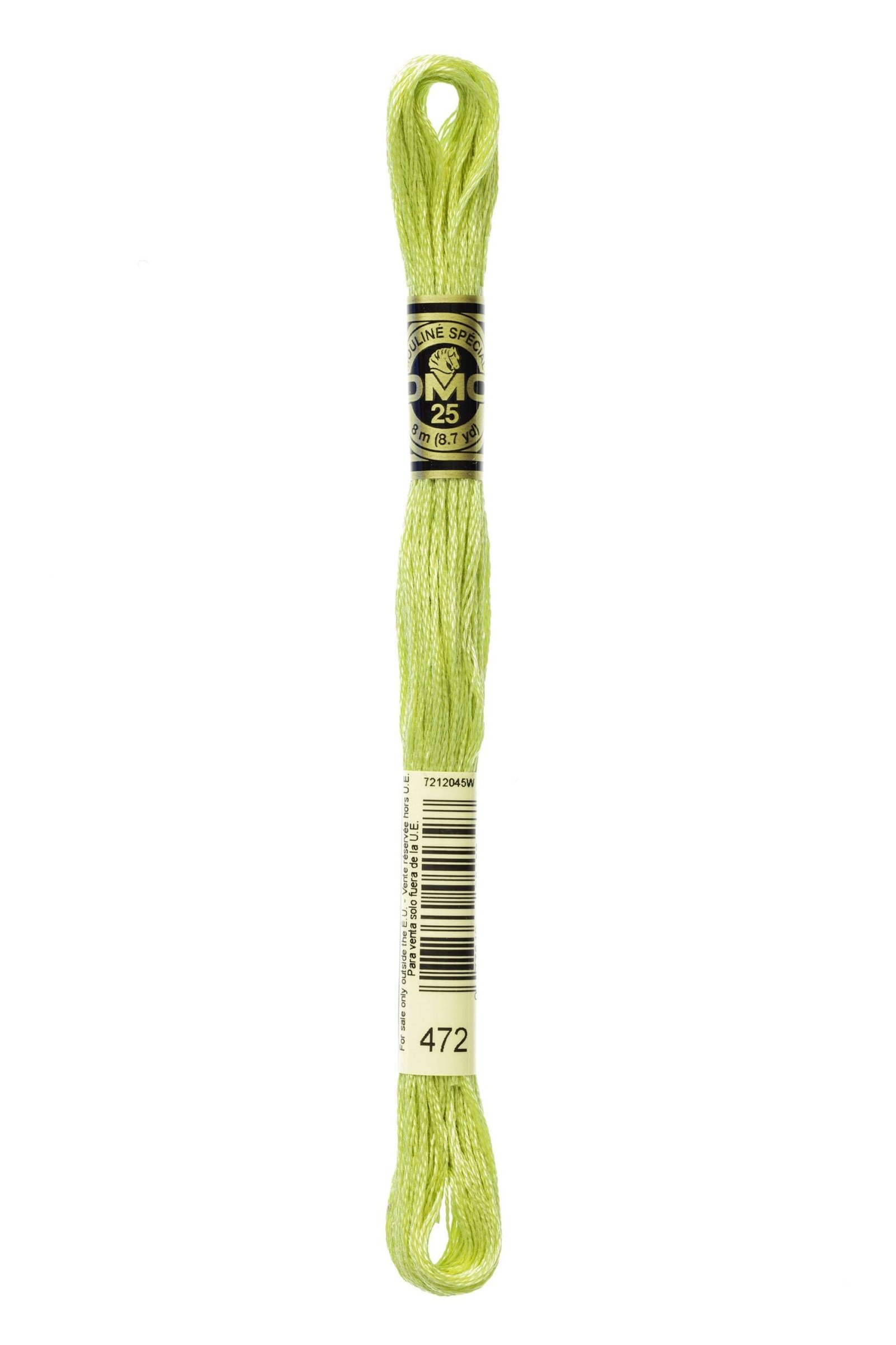 DMC Mouliné Special Cotton Thread 472 Ultra Light Avocado Green 6 DMC Mouliné Special Cotton Thread 472 Ultra Light Avocado Green