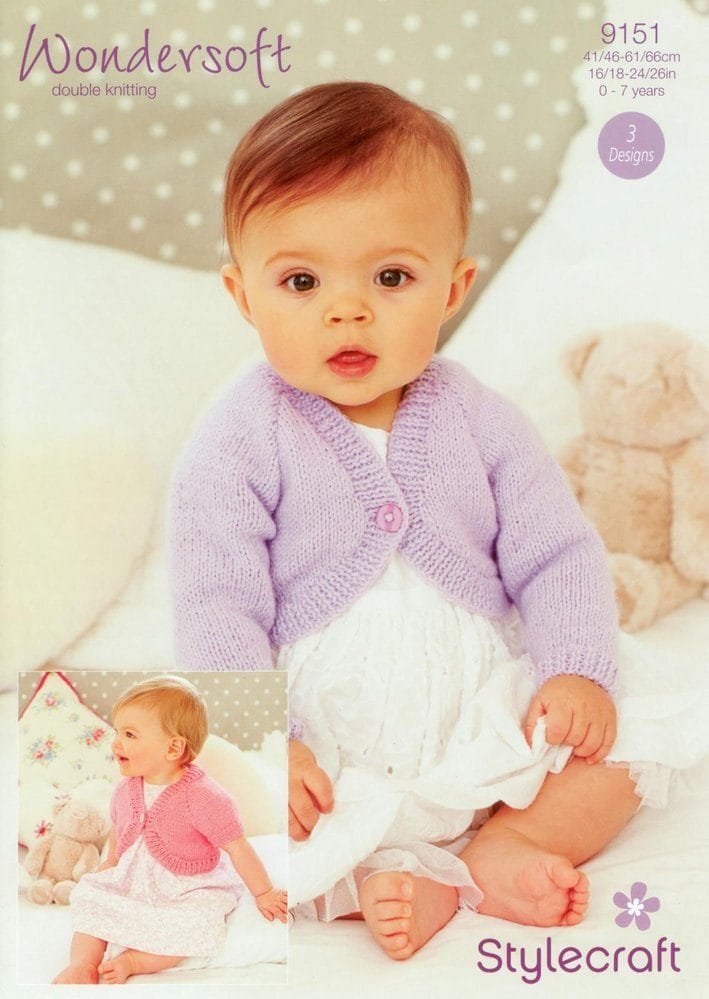 Stylecraft Bolero Cardigan Knitting Pattern Leaflet 9151