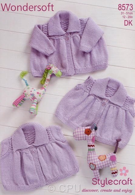 Stylecraft Cardigans & Waistcoat Knitting Pattern Leaflet 8573