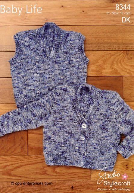 Stylecraft Cardigans Knitting Pattern Leaflet 8344