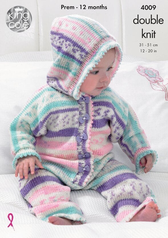 King Cole All-in-One, Jacket and Socks Knitting Pattern Leaflet 4009