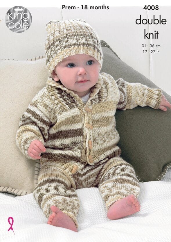King Cole Outdoor Set Knitting Pattern Leaflet 4008