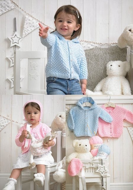 Stylecraft Jackets and Bonnet Knitting Pattern Leaflet 4005