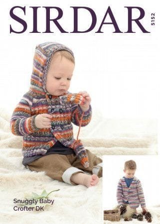 Sirdar Snuggly Jacket and Cardigan Knitting Pattern Leaflet 5152